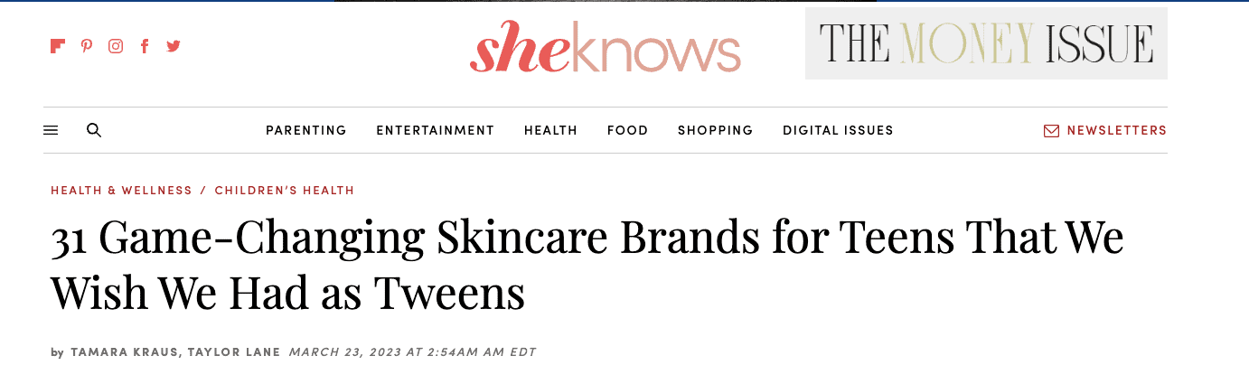 Skincare Consumer Products PR