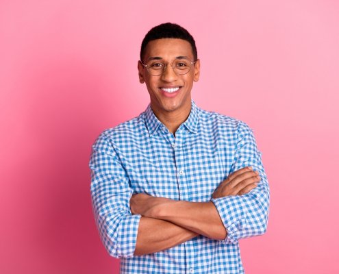 Photo,Of,Handsome,Confident,Guy,Wear,Plaid,Shirt,Arms,Crossed, private equity, investor