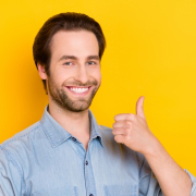 How Does PR Help Consumer Platforms Differentiate in a Crowded Category Photo of a young man looking positive, giving the thumbs up